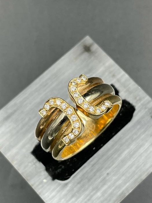 An 18ct gold Cartier ring Size P - Image 2 of 3