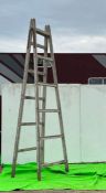 A pair of A frame large ladder scald frames (W370cm)