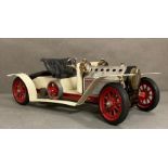 A vintage Mamod SA1 steam roadster in white