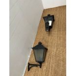 Two outside wall lanterns (H56cm)