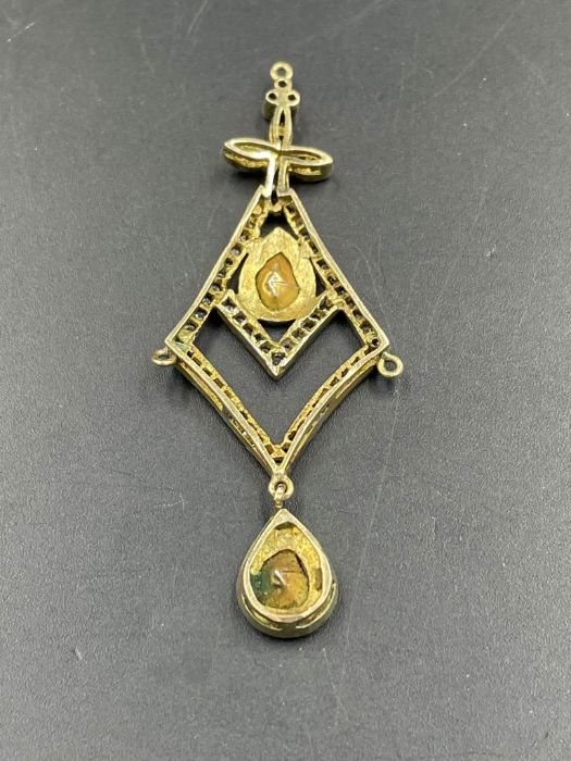 A gold old cut diamond pendant - Image 4 of 5