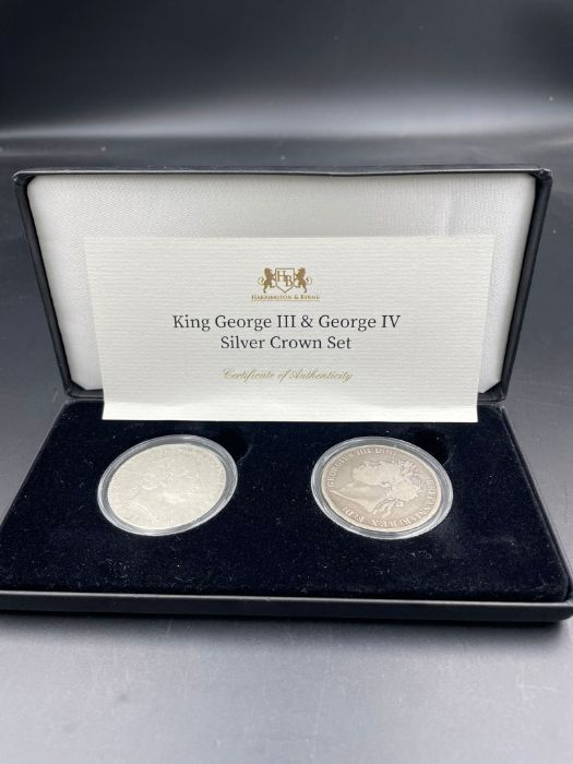 Harrington & Byrne George III and IV silver crown set