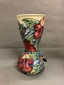 A Moorcroft Simeon vase waisted form, print mark design by Philip Gibson