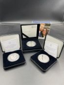 Three British Royal Family Themed silver coins: Platinum Anniversary of Prince Philip and Queen