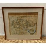 A framed map of Devonshire By Robert Marden