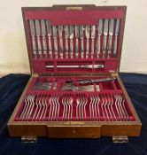 An extensive silver plated canteen of cutlery by Elkington and Co of Birmingham