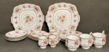 A part Royal Albert bone china Petit Point tea and coffee service