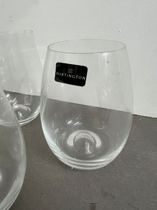 Four stemless Dartington crystal wine glass - Image 2 of 2