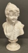A stone bust of a boy AF (H40cm)