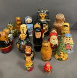 A selection of Russia nesting dolls, including Boris Yeltsin