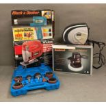 A selection of power tools and car accessories