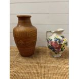 Two West German ceramics. A vase and jug