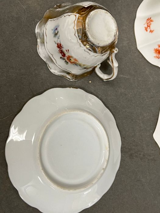 A selection of porcelain tea cups and saucers and sandwich plates, various makers - Image 5 of 8