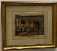 A water colour by Frederick Daniel Hardy titled "Tim Infants School" signed and dated 1880 lower