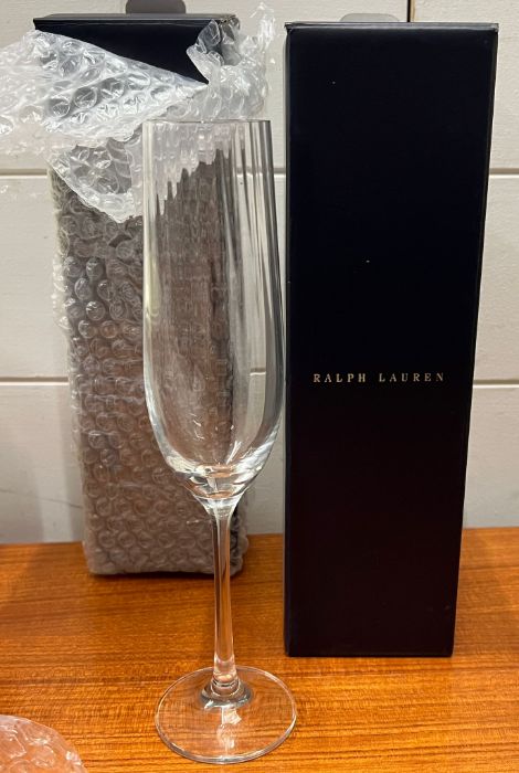 A pair of Ralph Lauren champagne flutes