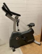 A Life Fitness C1 exercise bike with Go Console