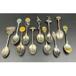 Eleven collectors spoons