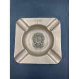A silver ashtray engraved Jan 1935 for 'The Worshipful Company of Fruiterers'