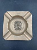 A silver ashtray engraved Jan 1935 for 'The Worshipful Company of Fruiterers'