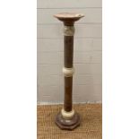 A Neo Classical style marble column plant stand (H97cm)