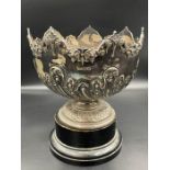 A hallmarked silver bowl on stand, hallmarked by James Dixon & Sons Ltd for Sheffield 1904 (