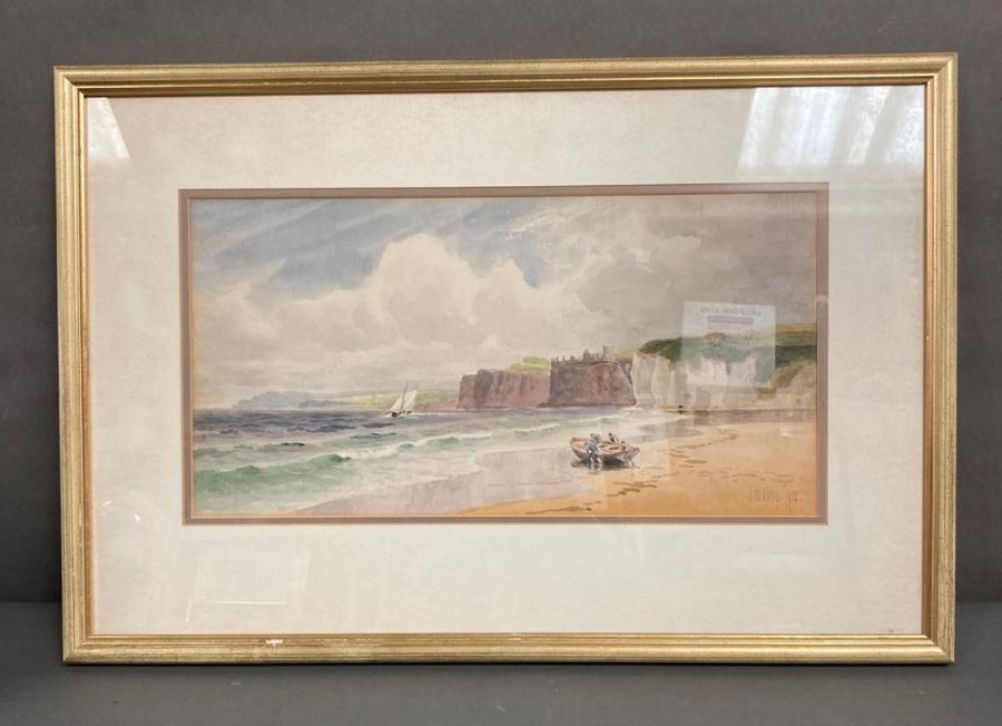 'Portrush' watercolour by Joseph William Carey (1859 -1937) signed and dated 1932 bottom right. (