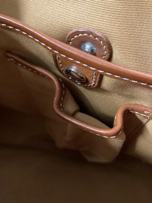 A canvas brown leather handled Ralph Lauren handbag with accompanying Ralph Lauren dust cover - Image 9 of 9