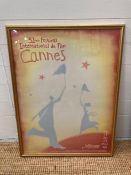 A framed poster from the 52nd Cannes film festival 1999