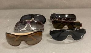 A selection of six vintage Chanel sunglasses