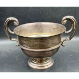 A Hallmarked silver golf trophy, engraved for 1929, Sheffield (Approximate Total Weight 346g)