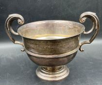 A Hallmarked silver golf trophy, engraved for 1929, Sheffield (Approximate Total Weight 346g)
