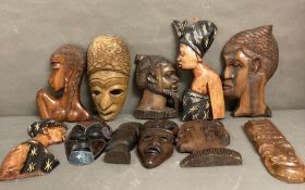 A selection of traditional African masks