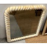 A vintage rope style mirror 85cm x 75cm