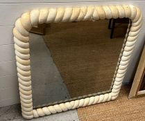 A vintage rope style mirror 85cm x 75cm