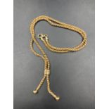 A 9ct gold rope style necklace, approximate total weight 9.2g.