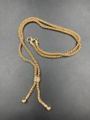 A 9ct gold rope style necklace, approximate total weight 9.2g.