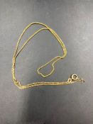 A fine gold necklace, marked 333, approximate total weight 2g