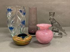 A selection of art and coloured glass to include Medina, Bahna and Waltheglas