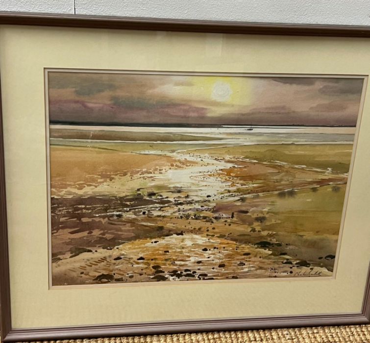 A water colour "late tide" by Charles Bartlett - Image 2 of 5