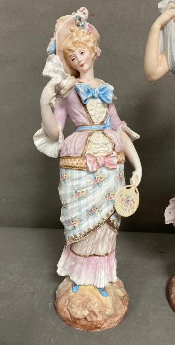 A selection of three Mid 19th Century bisque figures - Image 5 of 8