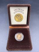 A 1981 Proof Sovereign in box with papers.