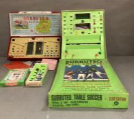 A selection of vintage Subbuteo figures and games AF