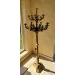 A gothic style floor standing candelabra (H184cm W67cm)