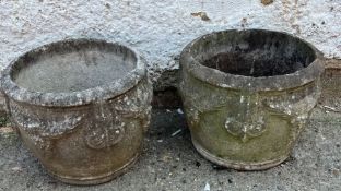 Two reclaimed garden pots