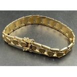 A 9ct yellow gold bracelet, approximate total weight 14.2g