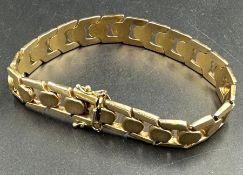 A 9ct yellow gold bracelet, approximate total weight 14.2g