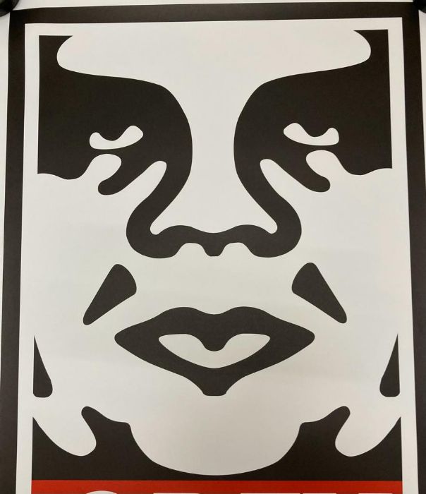 A Shepard Fairey "Obey" classic icon poster of Andre the giant signed bottom right. 61cm x 91cm - Image 2 of 4