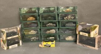 A selection of model military vehicles by Atlac Collections, Victoria and Solido, Boxed