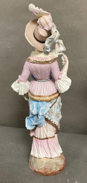 A selection of three Mid 19th Century bisque figures - Image 6 of 8