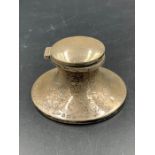 A silver inkwell, hallmarked for Birmingham 1911 by Wilmot Manufacturing Co